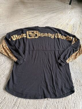 Walt Disney World Spirit Jersey black Animal Kingdom Leopard Cheetah Mickey XS